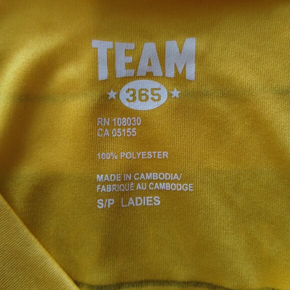 Team 365 Top Womens Small Yellow Long Sleeve SE Fundation Support Education - Picture 5 of 11